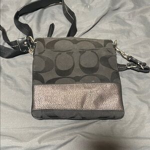 Black and Gray Women's Crossbody Bag